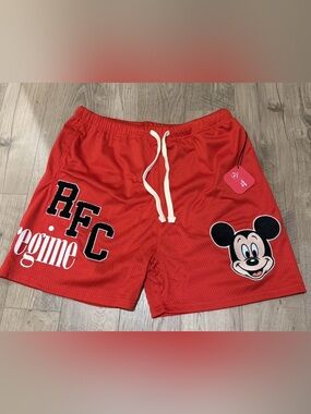 Men's Civil Regime x Mickey Mouse Mesh Shorts Medium New With Tags